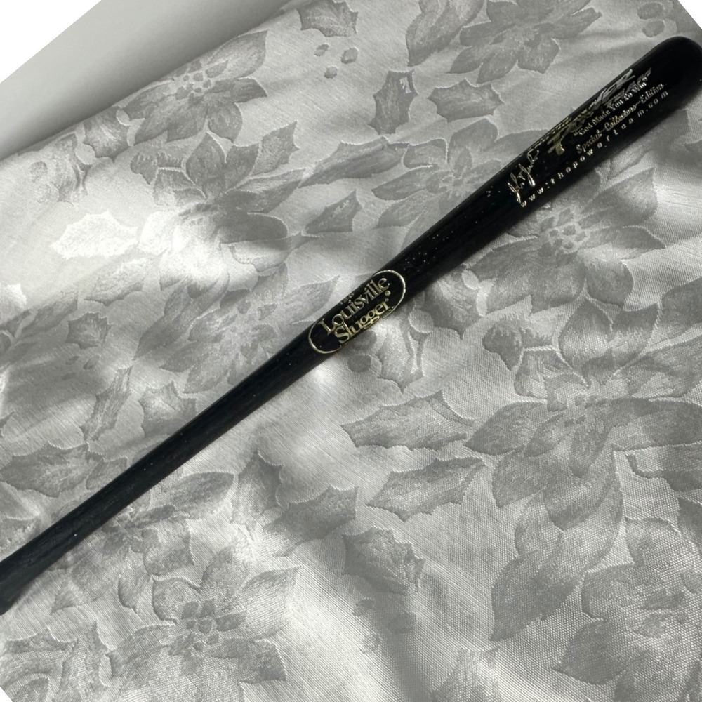 Louisville Slugger Mini Bat Power Team John Jacobs 16in Good Black‎ Souvenir